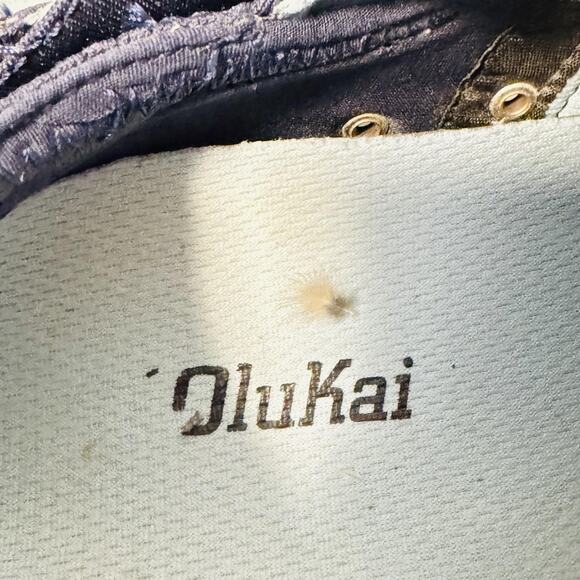 Olukai Shoes Men 7 Navy Blue Nohea Moku Mesh Boat Sneaker Lace Up Low Top Casual - Picture 11 of 13